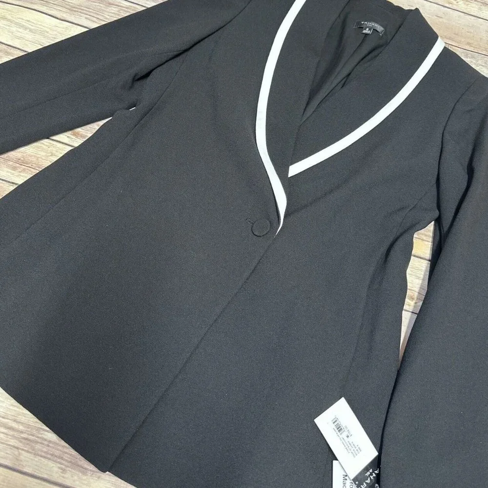 Tahari ASL Women's Black Shawl Collar Blazer Jacket Size 8